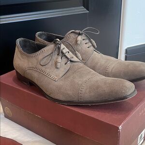 Mezlan Durgin Suede Oxford – Khaki Taupe – Size 13M